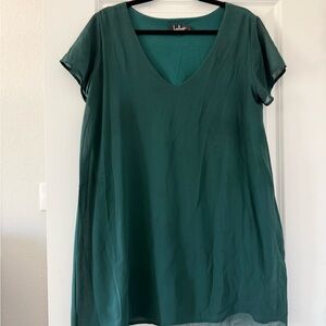 Lulu's Teal V-Neck Women's Dress